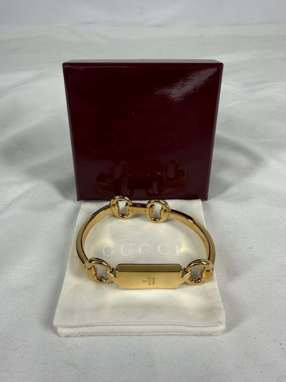 Women's 6.5in Wrist Gucci Horsebit Motif Bangle Bracelet SPB-JB 369472